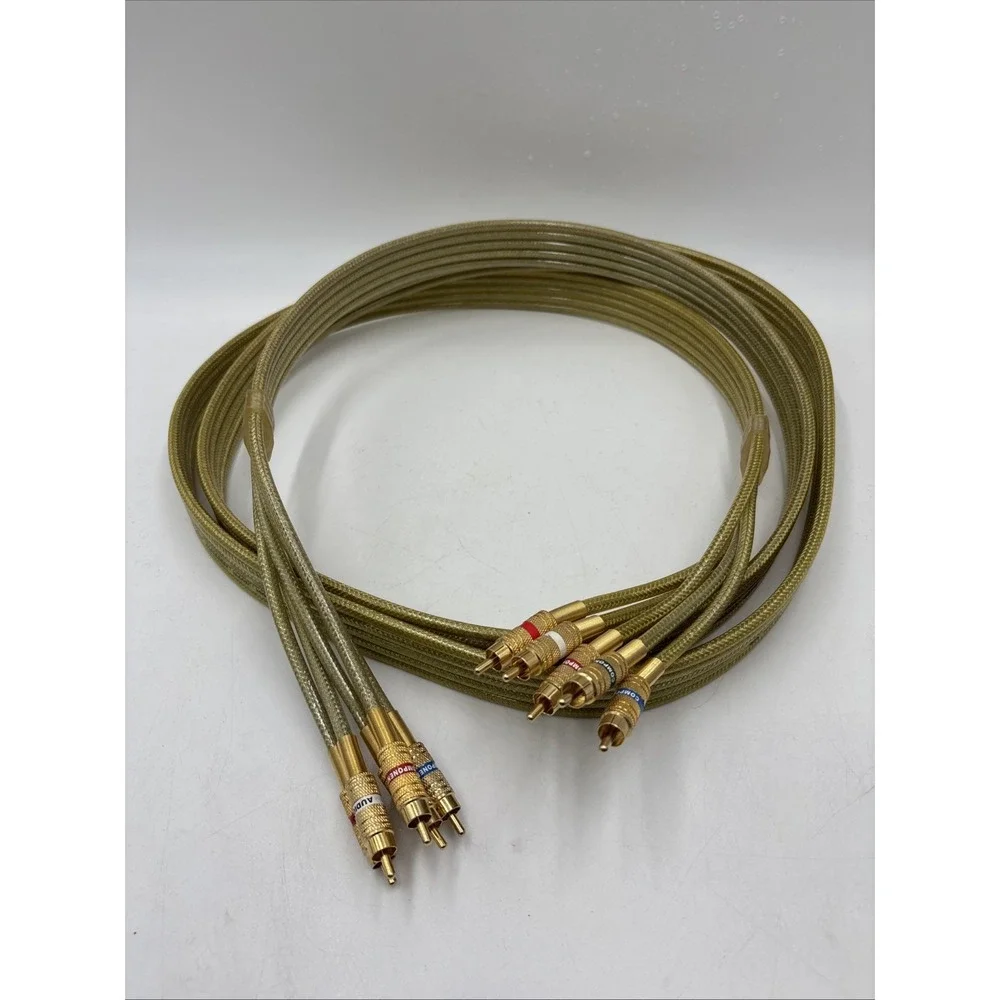 RCA (5) Connector  6 Foot Digital High Performance  Audio Video Cable 24k Plated